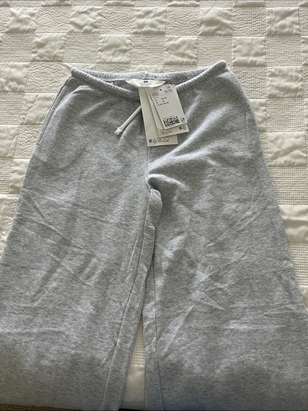 H&M Light Gray Kids Drawstring Sweatpants